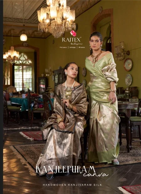 Kanjeepuram Canva By Rajtex Kanjivaram Silk Wholesale Saree Suppliers In India